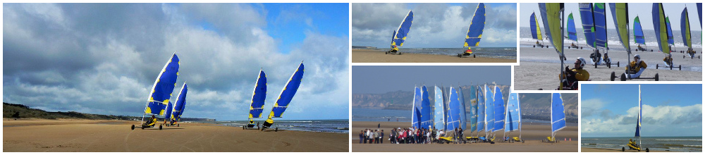 Char à voile à Omaha Beach